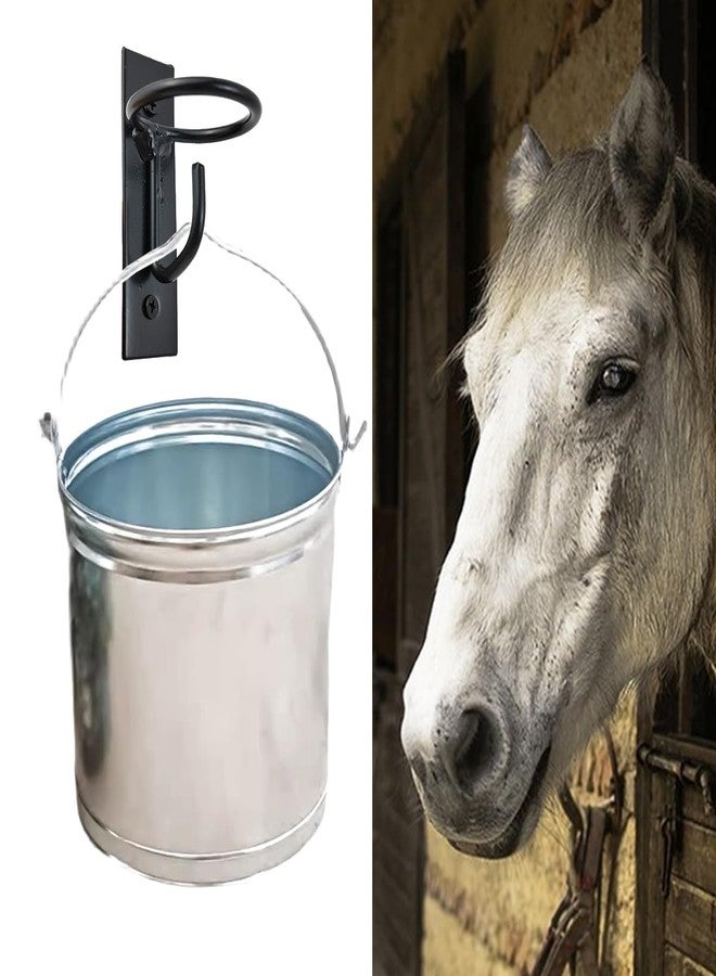 ROYHOO 2PCS Bucket Hooks for Horses Equestrian Bucket Hook Metal Water Bucket Hangers Horse Stalls Feed Bucket Barn Farmhouse Supplies (2) - Image 3